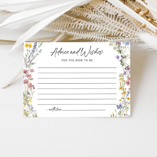 Tarjeta De Consejos Baby Shower Para Baby Wildflow (Subido por el creador)