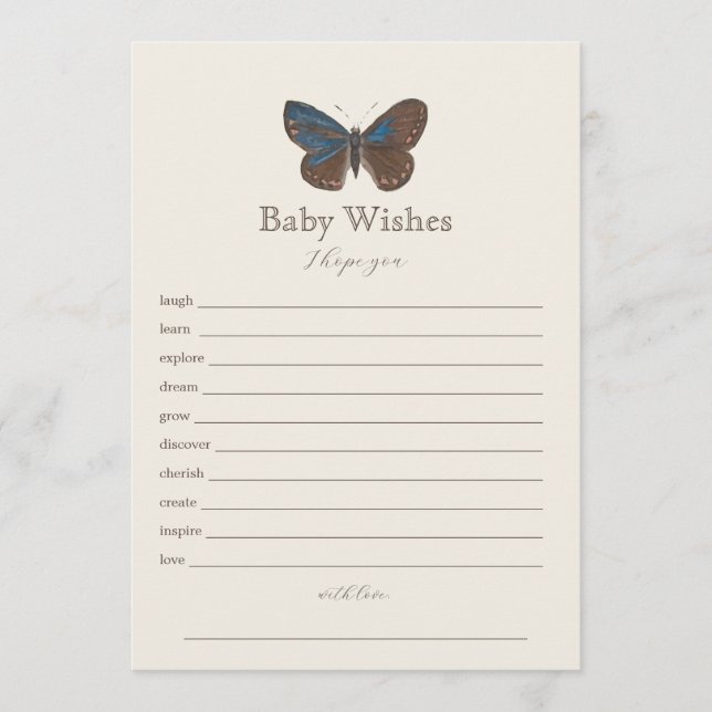 Tarjeta De Consejos Baby Wires Baby Shower (Anverso)