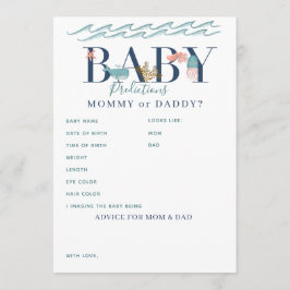 Tarjeta De Consejos Bajo el mar las predicciones y consejos de Baby Sh