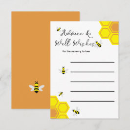Tarjeta De Consejos Bee Baby Shower