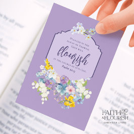 Tarjeta De Consejos Biblia de marcadores florales de la primavera de a