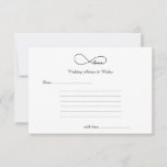 Tarjeta De Consejos Black Love Infinity Bodas Wiers & Advances Cards<br><div class="desc">Sencillo,  elegante y clásico Black Love Infinity Bodas Wishes & Advice Cards. Ideal para bodas,  duchas de novias,  cenas de bodas y aniversarios de bodas. Personalizar el texto para que se ajuste a las necesidades de celebración de su fiesta.</div>