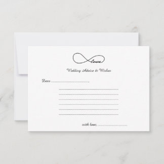 Tarjeta De Consejos Black Love Infinity Bodas Wiers & Advances Cards