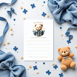 Tarjeta De Consejos Blue Jean Baby Denim Teddy
