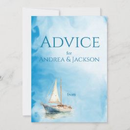 Tarjeta De Consejos Boda acuático