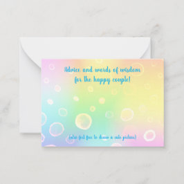Tarjeta De Consejos Boda arcoiris mágico