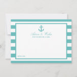 Tarjeta De Consejos Boda de anclaje de banda turquesa náutica<br><div class="desc">Celebre con estilo con estas tarjetas de consejos náuticos. El diseño, sencillo pero elegante, permite a los clientes escribir una nota de consejo para que puedan leer en los próximos años. La redacción es fácil de personalizar, por lo que estas tarjetas se pueden transformar rápidamente en tarjetas de consejo para...</div>