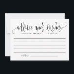Tarjeta De Consejos Boda de caligrafía de color negro desear<br><div class="desc">Pida a los clientes que le aconsejen y le informen con esta tarjeta de consejo de personalizable. Presenta una caligrafía negra moderna y un caprichoso patrón de confeti. Personalice agregando sus propios detalles. También puede cambiar la imagen posterior a una foto o cualquier otra imagen. Esta moderna tarjeta de consejos...</div>