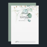 Tarjeta De Consejos Boda de caligrafía de eucalipto de oro Deseos<br><div class="desc">Este boda de caligrafía de eucalipto de oro es perfecto para un boda rústico. Este diseño artístico presenta acuarelas de color oro y follaje verde dibujadas a mano, que inspiran la belleza natural. Estas tarjetas son perfectas para un boda, una ducha de novia, una ducha de bebé, una fiesta de...</div>