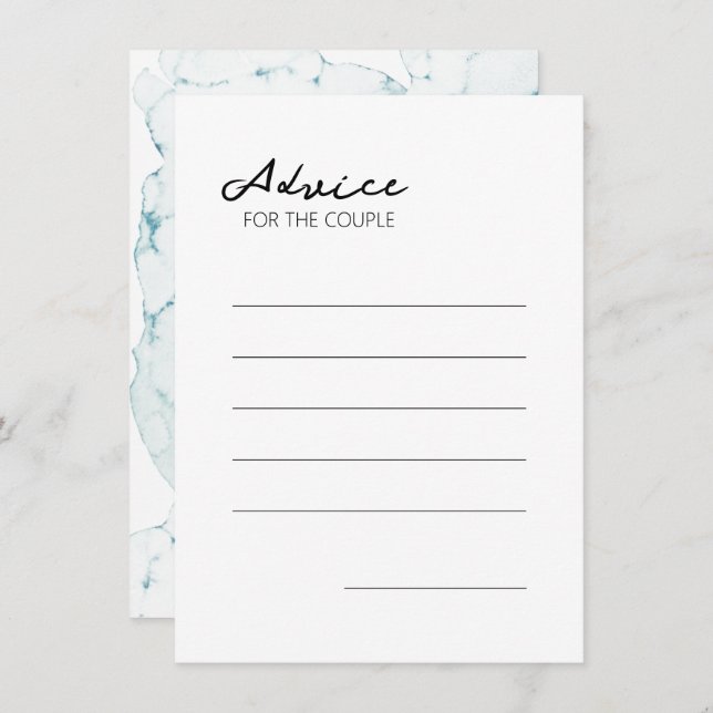 Tarjeta De Consejos Boda de destino Náutico Azul (Anverso / Reverso)