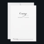 Tarjeta De Consejos Boda de España<br><div class="desc">Esta tarjeta de boda española es perfecta para un boda moderno. El diseño, sencillo y elegante, presenta una tipografía de escritura clásica y elegante en blanco y negro. Estas tarjetas son perfectas para un boda, una ducha de novia, una ducha de bebé, una fiesta de graduación y más. Personalice las...</div>