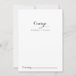 Tarjeta De Consejos Boda de España<br><div class="desc">Esta tarjeta de boda española es perfecta para un boda moderno. El diseño, sencillo y elegante, presenta una tipografía de escritura clásica y elegante en blanco y negro. Estas tarjetas son perfectas para un boda, una ducha de novia, una ducha de bebé, una fiesta de graduación y más. Personalice las...</div>