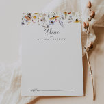 Tarjeta De Consejos Boda de Flor Silvestre Elegante del Sol de Otoño<br><div class="desc">Esta elegante tarjeta de consejo para bodas de flores silvestres de otoño es perfecta para un boda rústico. El diseño se compone de múltiples acuarelas moradas, violetas, flores amarillas, borgoñas y follaje verde oliva bellamente agrupados en ramos. Estas tarjetas son perfectas para un boda, una ducha de novia, una ducha...</div>