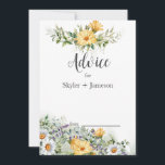 Tarjeta De Consejos Boda de flores silvestres coloridas<br><div class="desc">Nuestra Colorida Tarjeta de Consejos para Bodas de Flores Silvestres es una manera maravillosa de celebrar y compartir su alegre evento. Esta postal tiene una impresionante variedad de hermosas acuarelas y flores silvestres coloridas. Es perfecto para primavera o verano. Imaginen cualquier tema al aire libre,  de jardín</div>