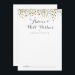 Tarjeta De Consejos Boda De Flores Silvestres Y Dainty Coloridas Bien<br><div class="desc">Este boda de flores silvestres y pintorescas coloridas es perfecto para un boda rústico. El diseño se caracteriza por una acuarela pintada a mano con bonitas flores rosadas, onduladas, azules, navales, amarillas, violetas y verdes. Estas tarjetas son perfectas para un boda, una ducha de novia, una ducha de bebé, una...</div>
