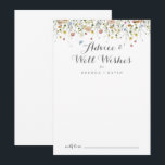 Tarjeta De Consejos Boda De Flores Silvestres Y Dainty Coloridas Bien<br><div class="desc">Este boda de flores silvestres y pintorescas coloridas es perfecto para un boda rústico. El diseño se caracteriza por una acuarela pintada a mano con bonitas flores rosadas, onduladas, azules, navales, amarillas, violetas y verdes. Estas tarjetas son perfectas para un boda, una ducha de novia, una ducha de bebé, una...</div>