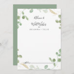 Tarjeta De Consejos Boda del Confetti de oro Eucalyptus<br><div class="desc">Este boda de confeti de oro eucalyptus es perfecto para un boda rústico. El diseño presenta una acuarela de color eucalipto verde con confeti dorado. Estas tarjetas son perfectas para un boda, una ducha de novia, una ducha de bebé, una fiesta de graduación y más. Personalice las tarjetas con los...</div>