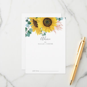 Tarjeta De Consejos Boda del Eucalipto de Giro Rústico