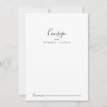 Tarjeta de Consejos Boda Española<br><div class="desc">Esta tarjeta de consejos boda es perfecta para una boda moderna. El diseño, sencillo y elegante, presenta una tipografía clásica y linda en blanco y negro. estas son perfectas para una boda, una ducha nupcial ducha de bebé, una fiesta de graduación y más. Personalice la amistad con los nombres de...</div>