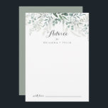 Tarjeta De Consejos Boda Eucalyptus de Verdemia minimalista<br><div class="desc">Esta minimalista tarjeta de consejo boda de eucalipto es perfecta para un boda rústico. El diseño presenta unas elegantes hojas de eucalipto verde acuarela. Estas tarjetas son perfectas para un boda, una ducha de novia, una ducha de bebé, una fiesta de graduación y más. Personalice las tarjetas con los nombres...</div>
