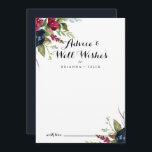 Tarjeta De Consejos Boda Floral Boho de lujo y caprichos<br><div class="desc">Este lujoso y caprichoso boda con flores de boho es perfecto para un boda rústico. El diseño presenta flores multicolores de rosa y peones con follaje verde, inspiradora belleza natural. Estas tarjetas son perfectas para un boda, una ducha de novia, una ducha de bebé, una fiesta de graduación y más....</div>