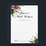 Tarjeta De Consejos Boda Floral Boho de lujo y caprichos<br><div class="desc">Este lujoso y caprichoso boda con flores de boho es perfecto para un boda rústico. El diseño presenta flores multicolores de rosa y peones con follaje verde, inspiradora belleza natural. Estas tarjetas son perfectas para un boda, una ducha de novia, una ducha de bebé, una fiesta de graduación y más....</div>
