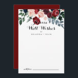 Tarjeta De Consejos Boda floral de la Marina Rosa de Borgoña<br><div class="desc">Este boda floral de color rosa burdeos de la marina es perfecto para un boda rústico. El diseño se compone de peonías color agua rosa, rubor, marina, azul y borgoña, rosas con follaje verde cuidadosamente ensamblados en elegantes ramos. Estas tarjetas son perfectas para un boda, una ducha de novia, una...</div>