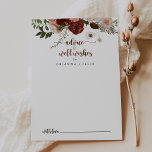 Tarjeta De Consejos Boda floral dorado de colores ruidosos<br><div class="desc">Este boda floral dorado rústico y colorido es perfecto para un boda sencillo. El diseño se compone de marsala pintada a mano, flores rosas, rubias, borgoñas y doradas con hojas verdes dispuestas en hermosas coronas. Estas tarjetas son perfectas para un boda, una ducha de novia, una ducha de bebé, una...</div>