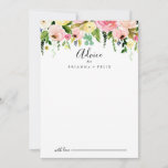 Tarjeta De Consejos Boda floral tropical de otoño<br><div class="desc">Esta tarjeta de consejo boda floral tropical de otoño es perfecta para una boda de destino. El diseño presenta peonías de castañas acuáticas rosas, amarillas, azules y blancas con hojas botánicas verdes. Estas tarjetas son perfectas para un boda, una ducha de novia, una ducha de bebé, una fiesta de graduación...</div>