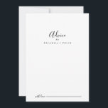Tarjeta De Consejos Boda Minimalista simple<br><div class="desc">Esta sencilla tarjeta de boda minimalista es perfecta para un boda moderno. El diseño, sencillo y elegante, presenta una tipografía de escritura clásica y elegante en blanco y negro. Estas tarjetas son perfectas para un boda, una ducha de novia, una ducha de bebé, una fiesta de graduación y más. Personalice...</div>