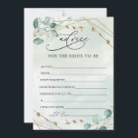 Tarjeta De Consejos Boho Eucalyptus Greenerenery Foliage Faux Gold Fra<br><div class="desc">Boho Eucalyptus Greenery Foliage Faux Gold Frame Advice Card,  Contáctame para obtener artículos coincidentes o para personalizarlos,  Rosas de Rubor ©</div>