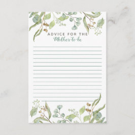 Tarjeta De Consejos BOHO Eucalyptus Leaf Foliage Agua de la vegetación