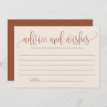 Tarjeta De Consejos Boho Terracotta Calligraphy Boda<br><div class="desc">Pida a los clientes que le aconsejen y le informen con esta tarjeta de consejo de personalizable. Presenta una caligrafía moderna de terracota y un caprichoso patrón de confeti. Personalice agregando sus propios detalles. También puede cambiar la imagen posterior a una foto o cualquier otra imagen. Esta tarjeta de consejos...</div>