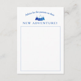 Tarjeta De Consejos Boho Tribal Blue Adventure Baby Shower