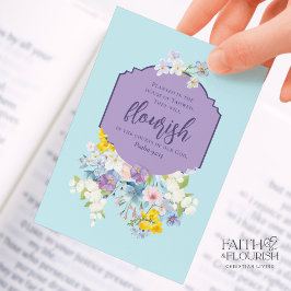 Tarjeta De Consejos Bouquet pastel Floral Marcador Guión Biblia