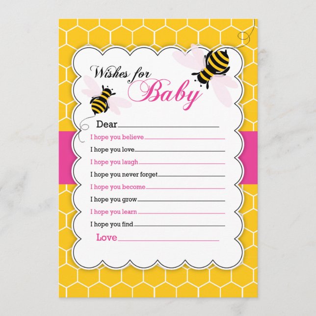 Tarjeta De Consejos Bumble Bee Wiers for Baby Card (Anverso)