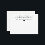 Tarjeta De Consejos Caligrafía minimalista Cualquier deseo de ocasión<br><div class="desc">Utilice esta tarjeta de deseos moderna en su fiesta para que los huéspedes dejen una nota personal para el invitado de honor. Agregue su información en el formulario de plantilla. El menú de edición avanzada le permite cambiar los colores y las fuentes.</div>