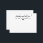 Tarjeta De Consejos Caligrafía minimalista Cualquier deseo de ocasión<br><div class="desc">Utilice esta tarjeta de deseos moderna en su fiesta para que los huéspedes dejen una nota personal para el invitado de honor. Agregue su información en el formulario de plantilla. El menú de edición avanzada le permite cambiar los colores y las fuentes.</div>