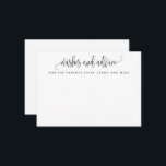 Tarjeta De Consejos Caligrafía minimalista Nuevos deseos y<br><div class="desc">Utilice esta tarjeta de deseos moderna en su fiesta para que los huéspedes dejen una nota personal para el invitado de honor. Agregue su información en el formulario de plantilla. El menú de edición avanzada le permite cambiar los colores y las fuentes.</div>