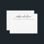 Tarjeta De Consejos Caligrafía minimalista Nuevos deseos y<br><div class="desc">Utilice esta tarjeta de deseos moderna en su fiesta para que los huéspedes dejen una nota personal para el invitado de honor. Agregue su información en el formulario de plantilla. El menú de edición avanzada le permite cambiar los colores y las fuentes.</div>