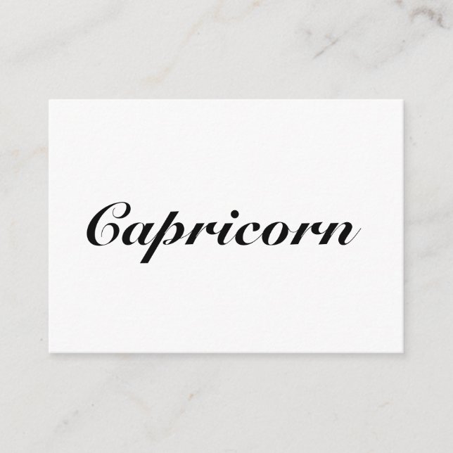 Tarjeta De Consejos Capricornio Rótulo Zodiaco Astrología clásica eleg (Anverso)
