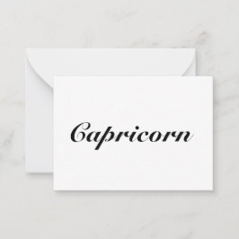 Tarjeta De Consejos Capricornio Rótulo Zodiaco Astrología clásica eleg