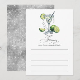 Tarjeta De Consejos Chic Margs y Matrimonio Despedida de Soltera