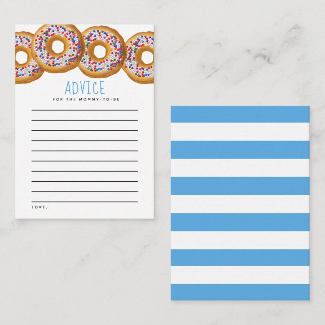 Tarjeta De Consejos Chicas de Donut Modernas Baby Shower Sprinkle (Anverso / Reverso)