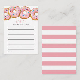 Tarjeta De Consejos Chicas de Donut modernos Baby Shower Sprinkle