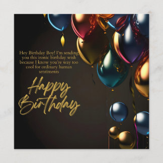 Tarjeta De Consejos Chico Cumpleaños Irónico