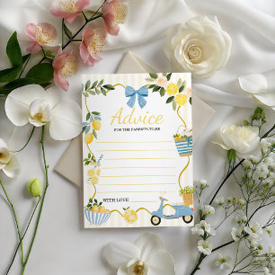 Tarjeta de consejos Ciao Baby Lemon Shower