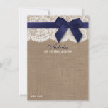 Tarjeta De Consejos Cinta Naval En Boda Burlap & Lace<br><div class="desc">Celebre con estilo con estas tarjetas de consejo rústicas. El diseño, sencillo pero elegante, permite a los clientes escribir una nota de consejo para que puedan leer en los próximos años. La redacción es fácil de personalizar, por lo que estas tarjetas se pueden transformar rápidamente en tarjetas de consejo para...</div>