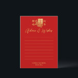 Tarjeta De Consejos Clásico boda chino elegante rojo floral<br><div class="desc">¡Te das cuenta de tu boda de ensueño con un toque oriental! Puede personalizar del diseño agregando sus nombres y fecha de boda, etc. También puedes contactarme para cualquier diseño especial que sea único para ti. El símbolo de doble felicidad y la decoración roja son elementos imprescindibles para las parejas...</div>