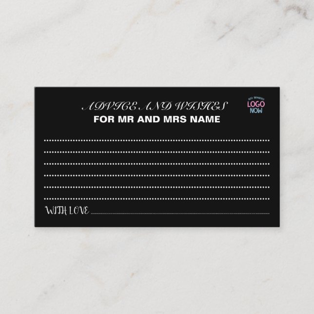 TARJETA DE CONSEJOS CLIENTE SENCILLO Y CONTEMPORÁNEO LIMPIO DE MODA NE (Anverso)